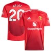 Maillot de Supporter Manchester United Dalot 20 Domicile 2024-25 Pour Homme